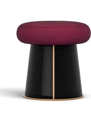 By Kepi Fiume Siyah Bordo Puf