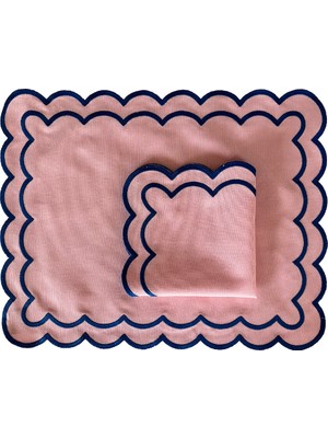 Homes & Seasons Florence Pembe 2li Amerikan Servis ve Peçete Seti