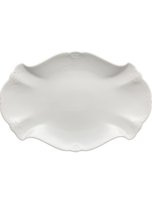 Rosenthal Baronesse Beyaz Porselen Oval Servis Tabağı 32 cm
