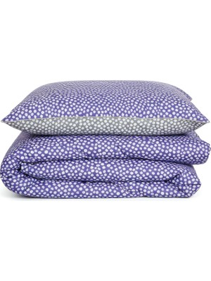 Griemay Dots Mor Pamuklu Battal Boy Nevresim Takımı 240 x 220 cm