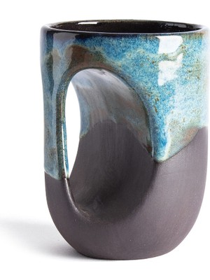 Moon Art Ceramic Denim Antik Seramik Kupa