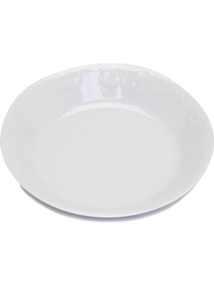 Beyaz Yuvarlak Formlu Porselen Salata Kasesi