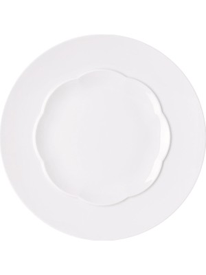 Rosenthal Sonetto Bianco Beyaz Porselen Yemek Tabağı 28 cm