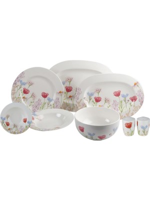 Royal Canterbury Blooming Field 53 Parça Bone China Yemek Takımı