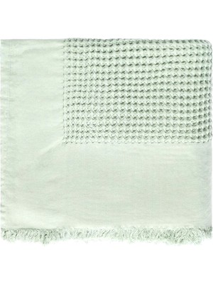 Barine Mint Yeşili %100 Pamuk Waffle Çift Kişilik Yatak Örtüsü 160 x 230 cm