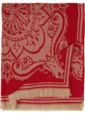 Etro Home Alocasia Kırmızı Yün Throw