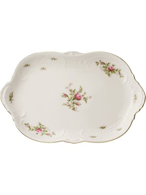 Rosenthal Sanssouci Elfenbein Ramona Porselen Oval Servis Tabağı 33 cm