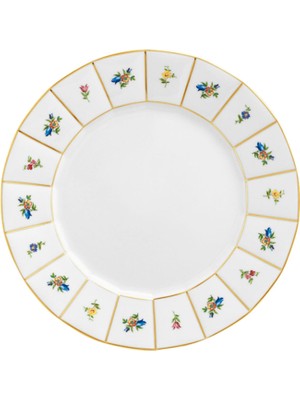 Fürstenberg Grecque Mille Fleurs Renkli Desenli Porselen Ara Servis Tabağı 24,4 cm