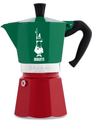 Bialetti Moka Express Italia Multicolor 3 Cup Mokapot