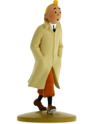 Tintin Wearing His Trench Coat Figür