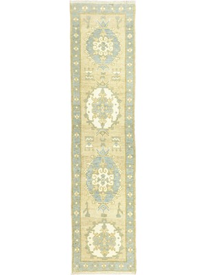 Soho Antiq Zeren Rustik Desenli Yün Yolluk 72 x 309 cm