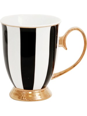 Cristina Re Ebony Stripes 24 Ayar Altın Kaplama Mug