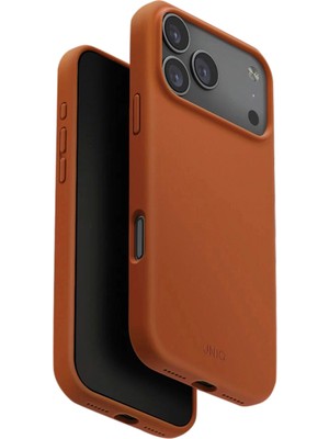 Uniq Lino Hybrid Apple iPhone 17 Pro Max Magsafe Uyumlu Turuncu Telefon Kılıfı