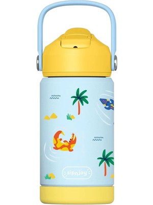 SipnJoy Flipsip Snappy Croc Çelik Çocuk Suluk Matara 360 ml