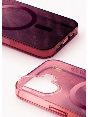 iDeal of Sweden Glitter Glow Iphone 16 Magsafe Uyumlu Cherry Lacquer Telefon Kılıf I