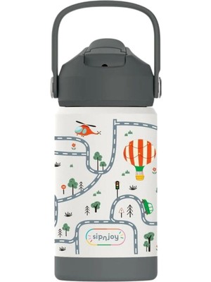 SipnJoy Flipsip Adventure Trail Çelik Çocuk Su Termosu 360 ml
