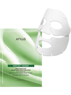 Anua Heartleaf Cream Sheet Mask Night Solution Bariyer Koruyucu Nemlendirici Kremsi Kağıt Maske 25ML