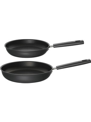 Fiskars Siyah Alüminyum 2'li Tava Seti