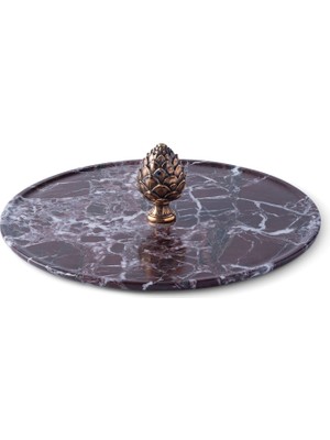 Atelier Terra Madre Nivalis Bronz Kozalak Figürlü Mermer Sunumluk