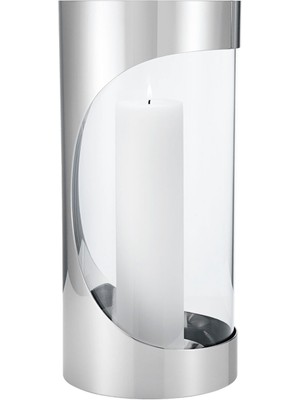 Georg Jensen Chrome Contours Tall Çelik Şamdan
