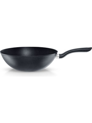 Fissler Cenit Siyah Çelik Alüminyum Wok Tava 30 cm