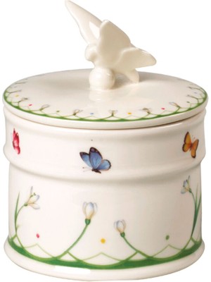Villeroy & Boch Colourful Spring Çiçek Desenli Porselen Dekoratif Kutu