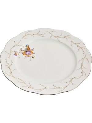 Herend Eden Platinum Desenli Porselen Yemek Tabağı 28.8 cm