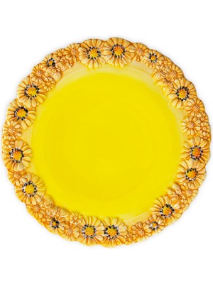 Edelweiss Italy Camomilla Sarı Seramik Servis Tabağı