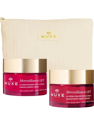 Nuxe Merveıllance Lıft Gündüz Kremi + Gece Kremi + Çanta Cilt Bakım Seti