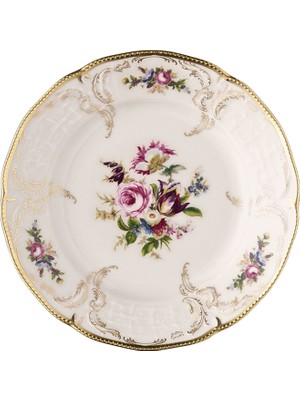 Rosenthal Sanssouci Elfenbein Diplomat Desenli Porselen Ekmek Tabağı 17 cm