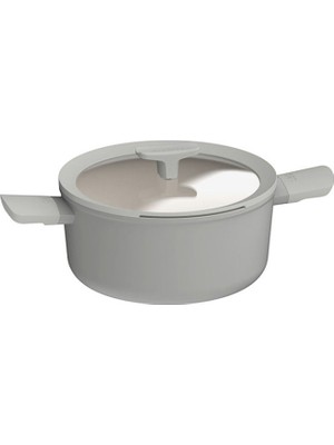 Berghoff Balance Moonmist Yapışmaz Seramik Kapaklı Alümiyum Tencere 24 cm