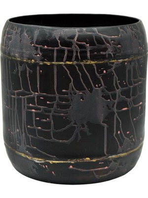 Via Gardenia Arwin Siyah Metal Saksı 27X27 cm