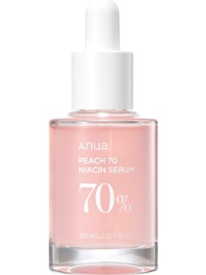 Anua Peach 70% Niacinamide Serum Leke ve Geniş Gözenek Karşıtı Parlatıcı Şeftali Özlü Serum 30ML