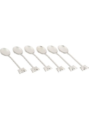 Mikasa Moor Silver Çelik Kelebek Figürlü 6'lı Çay Kaşığı Seti