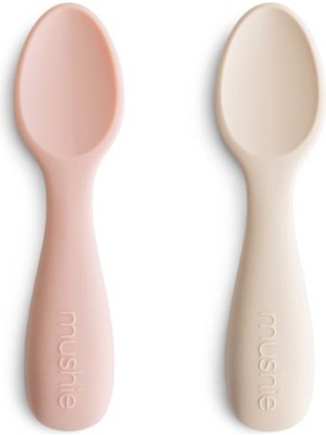 Mushie Blush Shifting Sand Silikon Bebek 2'li Kaşık Seti