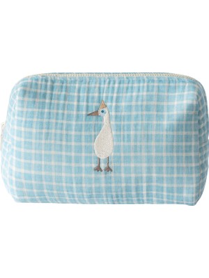 Babylone Little Goose Mavi Kareli Bebek Bakım Çantası