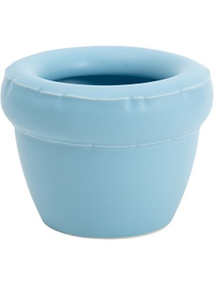 Home Stüdyo Louis Sky Matte Açık Mavi Seramik Saksı