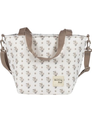 Walking Mum Bolsa Comiditas Çiçek Desenli Anne Bebek Termos Çantası