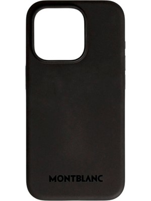 Montblanc Siyah iPhone 16 Pro Deri Magsafe Telefon Kılıfı