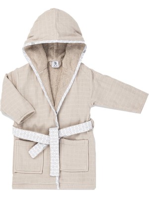 Gezenbebe Hero Müslin ve Havlu Unisex Bebek Çocuk Bornozu