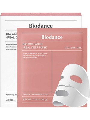 Biodance Bio Collagen-Real Deep Mask Yoğun Nemlendirici 4'lü Yüz Maskesi