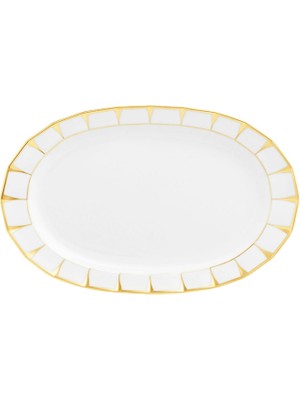 Fürstenberg Grecque Athena Porselen Oval Servis Tabağı 33,5 cm