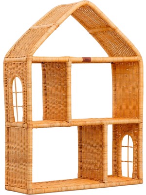 Zoa Collection Rattan El Yapımı Ev Çocuk Kitaplığı