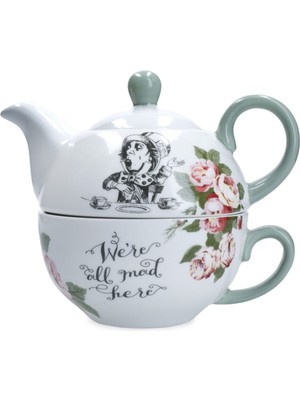 Mikasa x V & A Alice In Wonderland Fine China Porselen Tek Kişilik Çay Demleme Seti