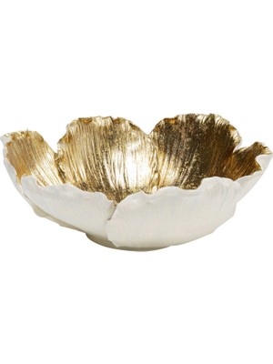 Kare Design Flower Bloom Cream Gold Dekoratif Kase 25CM