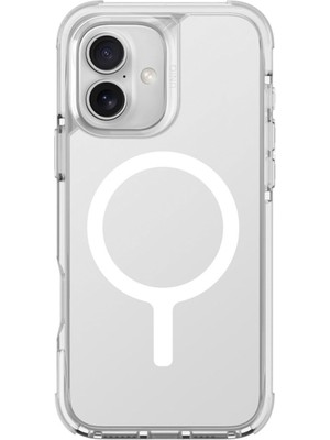 Uniq Combat iPhone 16 Plus Beyaz Magsafe Uyumlu Telefon Kılıfı