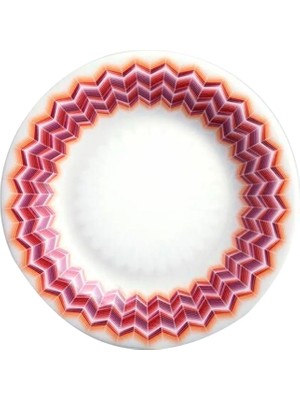 Missoni Home Jarris Bordo Zikzak Desenli Porselen Ekmek Tabağı