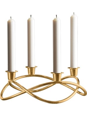 Georg Jensen Season Gold 4 Kollu Dekoratif Şamdan