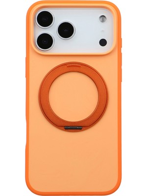 Deercase iPhone 17 Pro Max Turuncu Magsafe Uyumlu Standlı Telefon Kılıfı