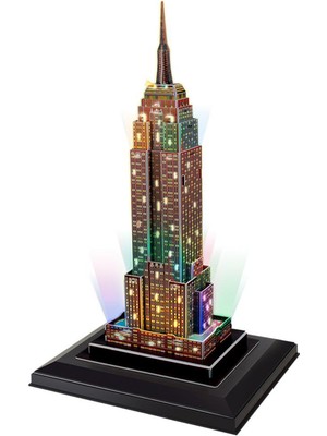 Cubic Fun Abd LED Işıklı Empire State Binası 3D Puzzle 38 Parça